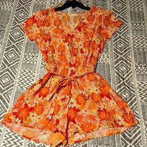 Bebop floral patterned romper. Size medium
